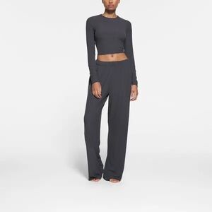 Skims soft lounge rib long sleeve & pant set